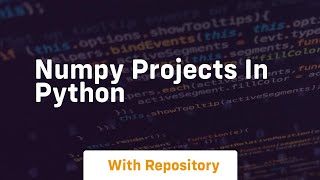 numpy projects in python