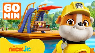 Rubble & Crew | ¡Rescates de Rubble y construcciones al aire libre! | 1 hora | Nick Jr. en Español
