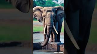 The clever elephant and her baby #shorts #trending #funny #ai #elephant