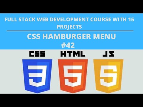 css hamburger menu (MERN STACK) lec 42