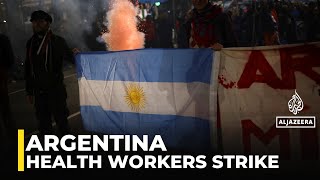 Hospital workers in Argentina strike over government underfunding