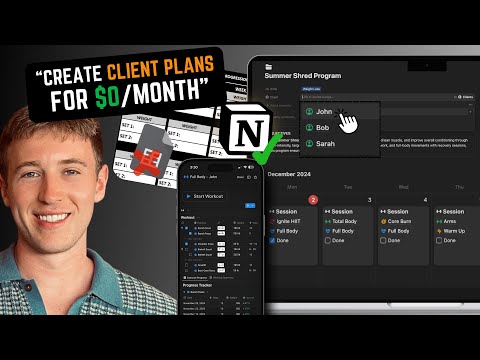 How to Create, Share & Track Training Plans with Clients Using Notion | PRO COACH Template Guide