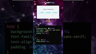 3 Loading Buttons You’ll Love! 💻✨ #coding #css  #html