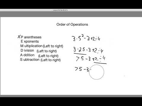 Algebra 1 - 2 - Algebra 1 Order Of Operations