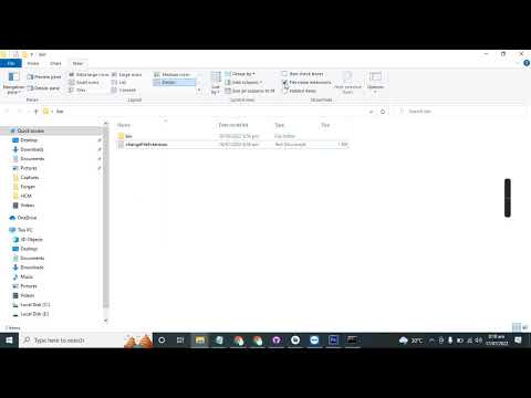 Change File extension in window 10