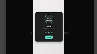 Create a Profile Card UL using HTML and CSS 💻#htmlcss #frontend #profilecard