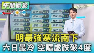 明最強寒流南下 六日最冷 空曠處跌破4度｜氣象主播 吳軒彤｜午間氣象｜TVBS新聞20250206 @TVBSNEWS02