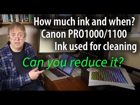 Canon PRO-1000 and PRO-1100 How much ink is used for cleaning? How often & what can you do about it