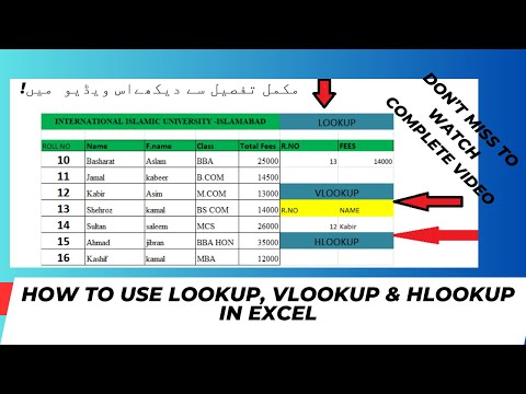 How to use  LOOKUP, VLOOKUP & HLOOKUP function in Excel | Vlookup & Hlookup in Excel  EXPLAINED