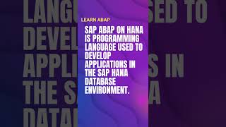 What is SAP ABAP on HANA? #abap #sapabap #abapinterviewquestions #saphana #interviewquestions