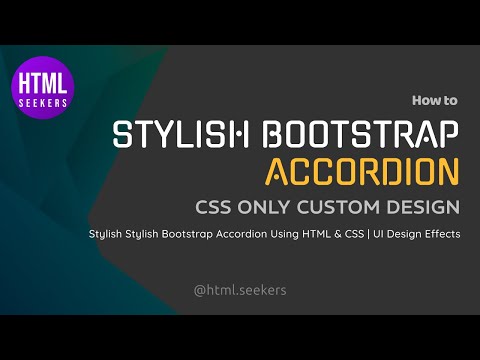 🎨 Stylish Bootstrap Accordion – CSS Only Custom Design