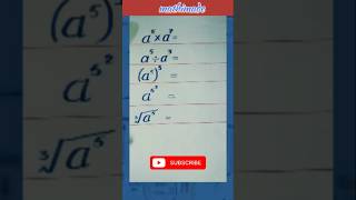 rules of exponents ( multiplying, dividing, roots)#exponents #maths #kpkboard #class9math