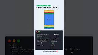 Responsive Grid layout css #css #html #coding #hightech