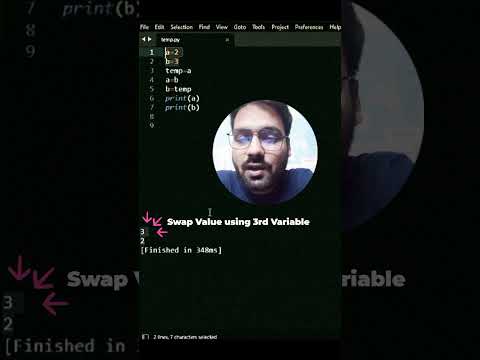 Python swap value without 3rd variable  #pythonprogramming #interview #python #programming