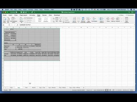 Multiple Regression Statistics