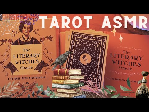 ASMR | Literary Witches Tarot Flip-Through 🌞🌜🔮 Whisper & soft-spoken, tapping, shuffling cards