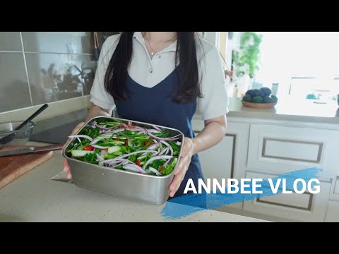 앤비VLOG] 🥬 열무물김치 담그고, 푸들이랑 놀아주고, 애들 방학에 더 바쁜 전업주부 일상 / 별일없는 잔잔한 날들이 좋아요