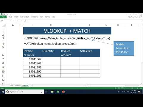 VLOOKUP + MATCH | AUTOMATION OF VLOOKUP FORMULA | ADVANCE EXCEL