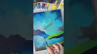 Magical Night. 🌌💫 #asmr #asmrart #asmrsounds #magical #art #painting #fairytales