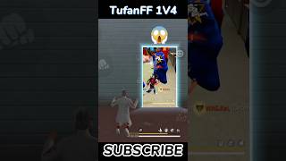 IMPOSSIBLE 🍷🗿 Tufanff 1 vs 4 unbelievable clutch 😱🔥 #shorts #freefire  #shortvideo  #shortsfeed