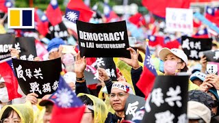 Tens of thousands in Taiwan protest against William Lai