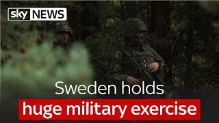 Sweden holds huge military exercise