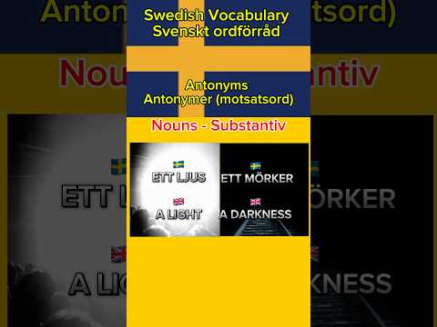 Swedish Antonyms: Light vs Darkness, Paradise vs Hell, God vs Devil 🇸🇪 #shorts #swedish