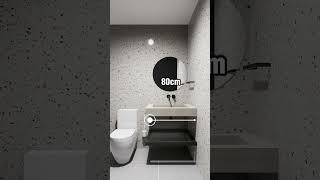 MEDIDAS MINIMAS - baño rectangular #arquitectura #diseño #baño #construction #diseñodeinteriores