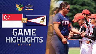 HIGHLIGHTS | 🇸🇬 Singapore vs 🇦🇸 American Samoa | WBSC U-15 Women's Softball World Cup 2025