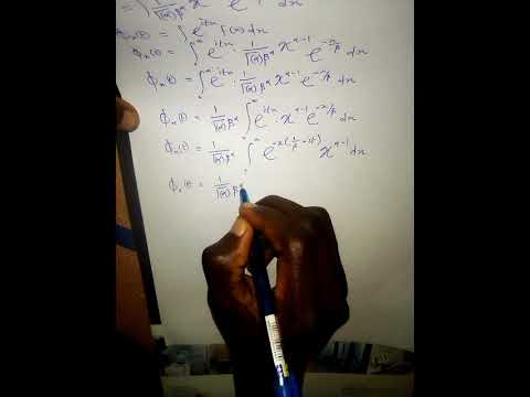 Characteristic function of gamma distribution