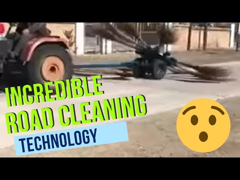 The easiest way to clean roads || mind blowing invention