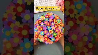 Paper flower craft | plastic bottle recycling ideas #art #fun #craft #creativekids #diy