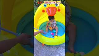 Can’t find the right space for baby’s water fun? Baby Inflatable Pool fits anywhere! #BabyJoy