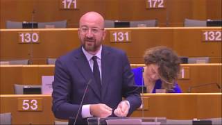 Charles Michel at the EP Plenary in Brussels explains the EU response to the #Coronavirus crisis