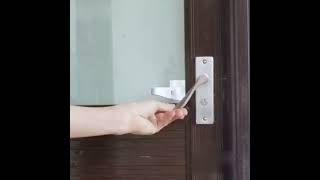 宝宝单手柄门把手安全锁实拍 1
