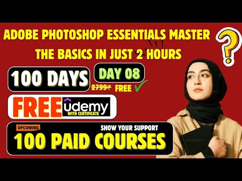 FREE COURSES DAY 08🎁|  Adobe Photoshop Essentials Master the Basics in Just 2 Hours #udemy #courses
