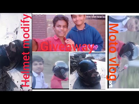 giveaway winner🙂helmet modification🤑moto vlog