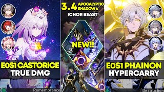 NEW Apocalyptic Shadow 4 | E0S1 Castorice True DMG & E0S1 Phainon Hypercarry | Honkai Star Rail 3.4
