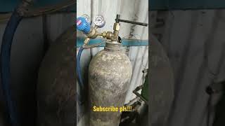 Oxygen Cylinder with regulator & hosepipe / Gas cutting set # shorts