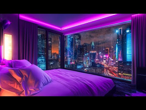 1980s Lofi City 🛌 Chill Lofi Beats ~ Cozy Bedroom to Relax / Chill to 🌧 Lofi Rain Playlist