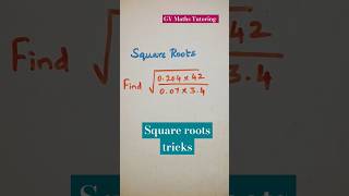 Easy square root tricks #shorts #speedmaths #maths #aptitude #mathstricks