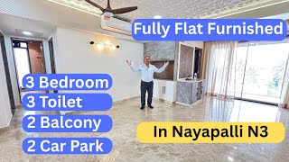 Wow 3 BHK Furnished Flat in N3 Nayapalli Bhubaneswar you Love to Buy