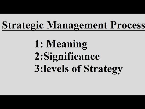 Strategic management process | Strategy meaning |Level of strategy #inurduhindi
