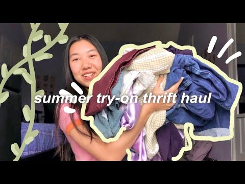 25¢ try on thrift haul *summer vintage & cottagecore*