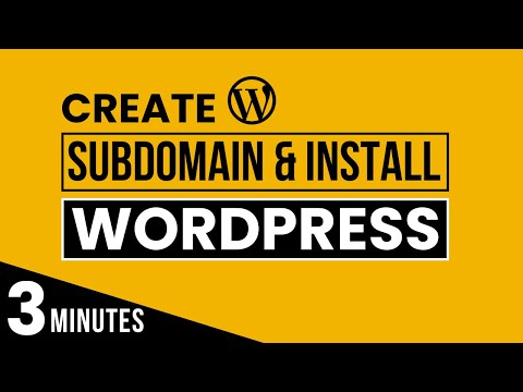 How To Create Subdomain And Install Wordpress 2025 | Install Wordpress On Subdomain
