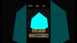 ✨How to Create a 3D Rotating Cube with HTML & CSS Only✨ #coding #shorts