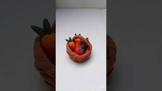 How to make vegetable basket 🧺 #artist_lamu #claycraft