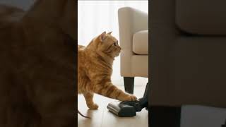 🤯🐭 Unbelievable! Cat Uses Vacuum to Catch Mouse! | #PetHumor #Unexpected