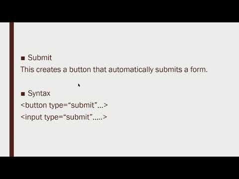 HTML Form Controls - Submit and Reset Button | Part 30