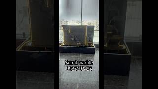 Elegant Black Granite Water Fountain | Garden & Patio Decor Inspiration #fountain #granite #india